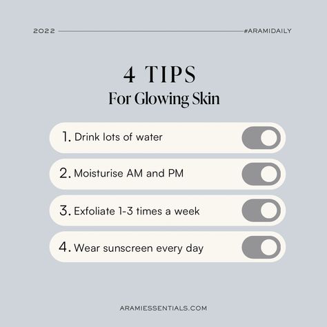 4 Tips For Glowing Skin✨ Skincare Social Media Posts, Skincare Content Ideas, Skin Care Social Media, Glowing Skin Skincare, Comunity Manager, Tips For Glowing Skin, Facial Routine Skincare, Skin Facts, Facial Routines