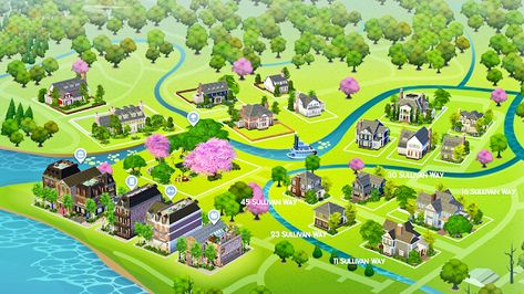 Simsational Designs: Welcome to Davenporte - Willow Creek Makeover Part 01 Willow Creek Sims 4 Rebuild, Sims 4 Houses Willow Creek, Sims Willow Creek, Sims 4 Willow Creek Makeover, Sims 4 Willow Creek House, Sims 4 Willow Creek, Ts4 Builds, Sims 3 Worlds, Lotes The Sims 4