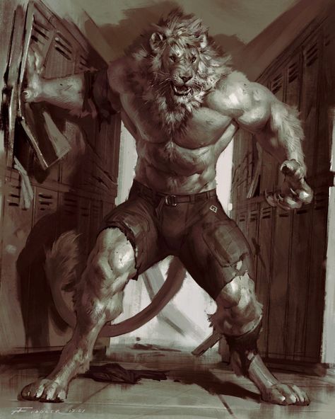 Taran Fiddler, Fantasy Cats, Werewolf Art, Digital Art Gallery, Monster Concept Art, Anatomy Drawing, Mythical Creatures Art, Creature Concept Art, Creature Concept