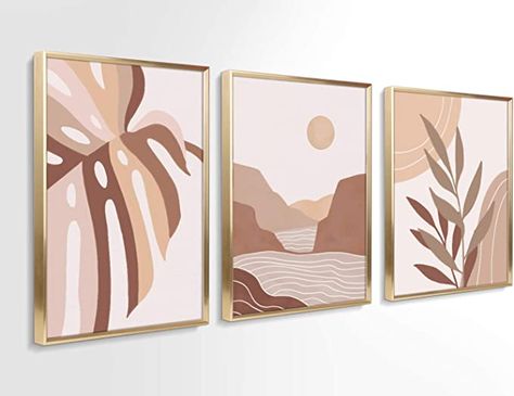 Gallery Wall Frame Set, Airbnb Decor, Neutral Artwork, Warehouse Design, Tropical Botanical, Gold Frames, Gallery Wall Frames, Photo Poster, Wall Frame