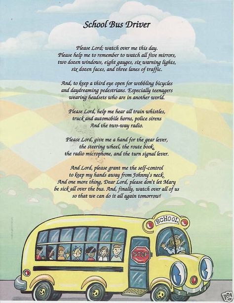 SCHOOL BUS DRIVER Poem Prayer Personalized Name Print Bus Humor, School Bus Driver Gift Ideas, School Bus Driving, School Bus Driver Appreciation, School Bus Safety, Bus Crafts, Bus Safety, Bus Driver Appreciation, Bus Driver Gifts