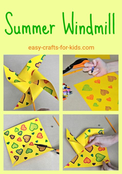 Kids will have fun all summer long with these cute paper mills. Lots more great crafts to do in the summer weather! #summercrafts #summeractivities #summer #kids #papermills #crafts #kidsactivities Arts And Crafts For Pre K, Summer Crafts And Activities For Kids, Summer Kid Crafts Easy, May Craft Ideas For Kids, School Age Summer Crafts, Things That Go Crafts, Fun Crafts For Summer, Craft Ideas For Kindergarteners, Fun Summer Projects For Kids