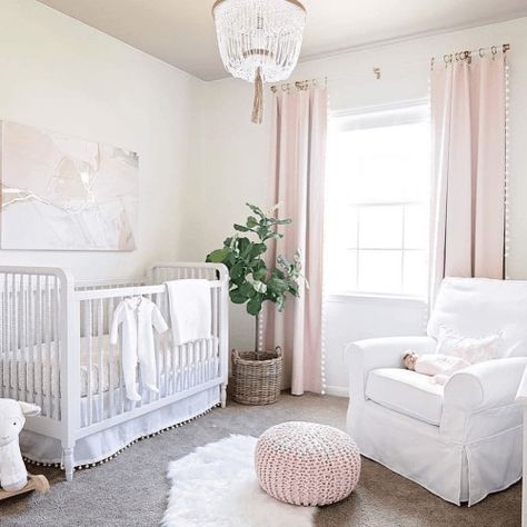 A Pop of Pink Nursery Ideas for Girls - DIY Darlin' Girl Nursery Room, White Nursery, Baby Sleep Problems, Pink Nursery, Project Nursery, Baby's Room, Diy For Girls, Nursery Ideas