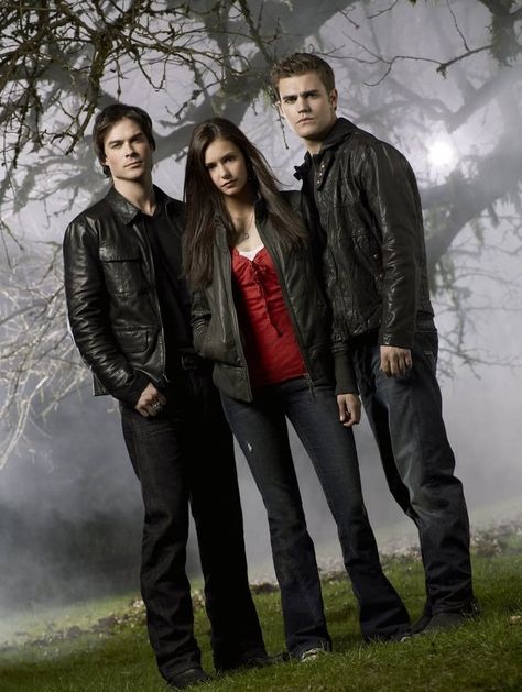 Damon Salvador,  Elena Gilbert and Stephen Salvador - Vampire Diaries Tvd Season 1, Vampire Diaries Quiz, Vampire Diaries Enzo, Vampire Diaries Fashion, Lauren Mayberry, Vampire Diaries Outfits, Michael Malarkey, Vampire Diaries Poster, Michael Trevino