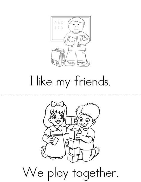 Friends! Book from TwistyNoodle.com Friend Preschool Craft, Friends Crafts For Preschool, Free Friendship Printables, Friendship Activities Preschool Crafts, Friendship Coloring Pages Free Printable, Friends Activities Preschool, Friends Preschool Activities, Friends Crafts Preschool, Friendship Theme Preschool