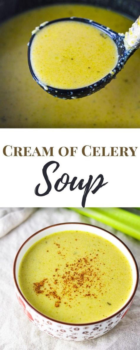 Cream of Celery Soup | A Taste of Madness Easy Dinner Recipes Air Fryer, In A Bowl Recipes, Sweet Potato Carrot Soup, Vegan Carrot Soup, Cream Of Asparagus Soup, Creamed Asparagus, Best Soups, Dairy Free Soup, Light Soups