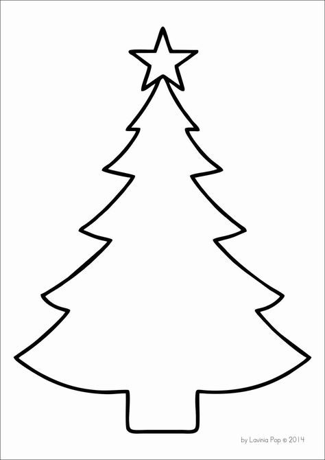 Christmas Tree Template 8.5x11" Retro Holiday Cards, Christmas Tree Printable, Tree Template, Christmas Tree Template, Tree Templates, Christmas Tree Crafts, Preschool Christmas, Christmas Tree Pattern, Christmas Templates