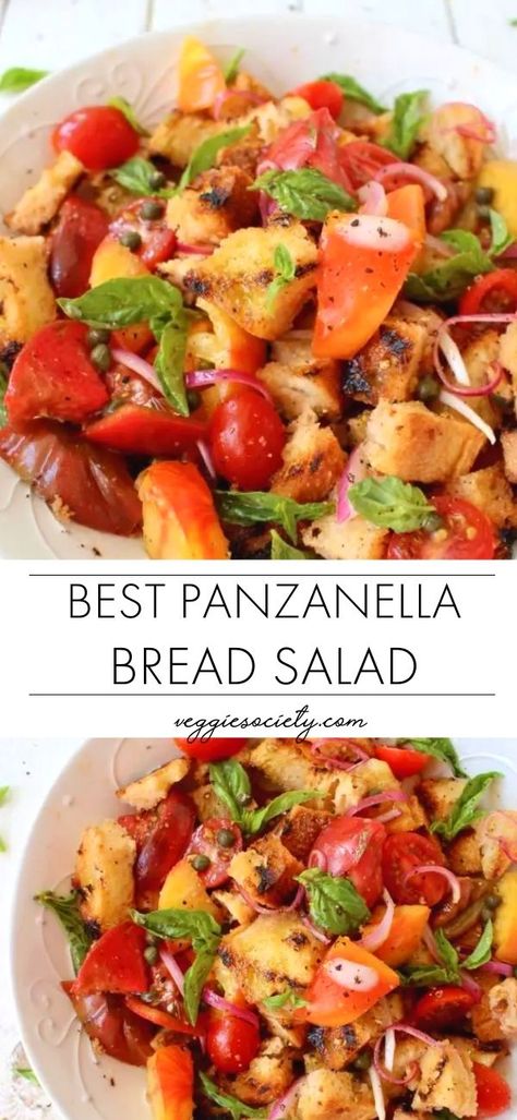 Best Bruschetta, Ciao Florentina, Bread Salad Recipe, Italian Bread Salad, Panzanella Salad Recipe, Heirloom Tomato Salad, Grilled Bruschetta, Panzanella Salad, Savory Salads