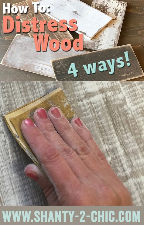 How to create distressed wood finishes. Diy House Signs, Distress Wood, Distress Furniture, Distressing Furniture, Black Mold, Shanty 2 Chic, Astuces Diy, House Signs, Wood Finishes