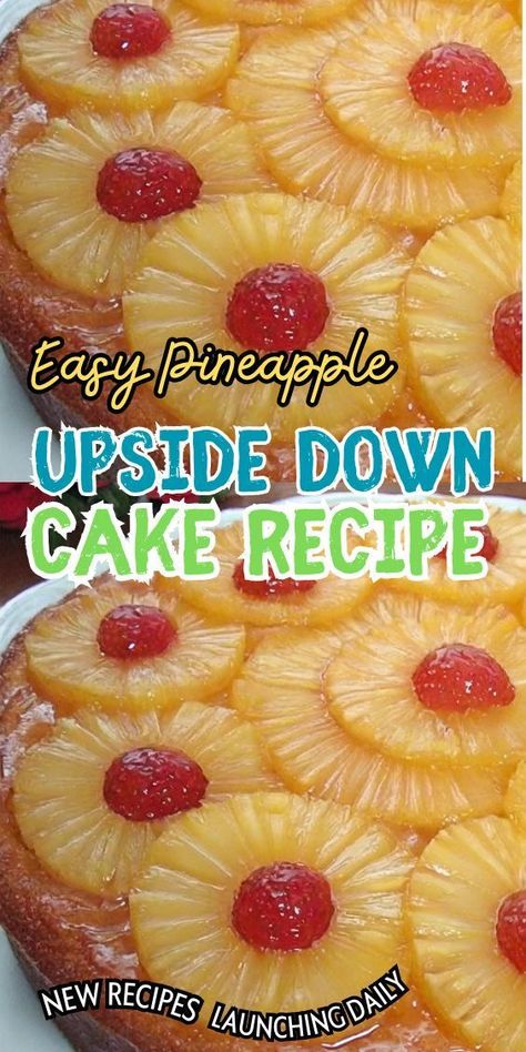 I am absolutely obsessed with Pineapple Upside Down Cake! It is the perfect combination of sweet, juicy pineapple, rich buttery cake, and that irresistibly caramelized topping. The recipe is surprisingly simple, yet it never fails to impress. Up Side Down Pineapple Cake, Cake Mix Pineapple Upside Down Cake, Pineapple Upside Down Cake Recipe Easy, Pineapple Upside Down Cake With Box Cake, Cake Recipe Using Self Rising Flour, Pineapple Upside Down Cake From Scratch, Easy Pineapple Upside Down Cake, Upside Down Pineapple Cake, Pineapple Upside Cake