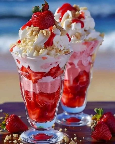 Daily recipes🥗 | 🍓 Strawberry Shortcake Dream 🍰 | Facebook Coffee Advertisement, Strawberry Liqueur, Recipes Strawberry, Vanilla Vodka, Pretty Dessert, Daily Recipes, No Bake Snacks, Strawberry Puree, Cozy Loungewear