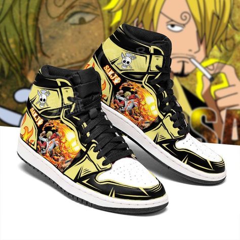 Sanji Diable Jambe Air Jordan Sneakers Custom Anime One Piece Shoes Check more at https://smakertee.com/product/sanji-diable-jambe-air-jordan-sneakers-custom-anime-one-piece-shoes/ High Top Air Jordans, Academia Shoes, Anime Sneakers, Straw Hat Pirates, My Hero Academia Anime, Air Jordan 1s, Jordan 13 Shoes, Sneakers Collection, Tokyo Ghoul Anime