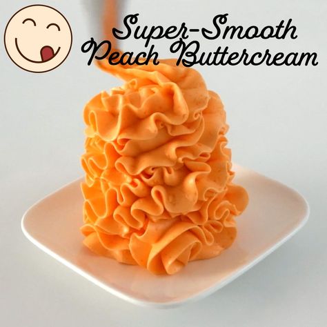 Cupcake Savvy - How To Make A Velvety Buttercream With REAL Peaches! Peach Icing Recipe, Peach Frosting Recipe, Peach Buttercream Frosting, Peach Buttercream, Cupcake Savvy, Decor Tort, Buttercream Piping, Buttercream Icing Recipe, Best Buttercream Frosting