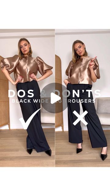 Lydia Tomlinson on Instagram: "DOS & DON’TS are BACK! This time we’re covering all things wide legs! Links can be found in my LTK. I’m wearing the @uniqlo trousers with the flats and the @filippa_k trousers with the heels 🤍" Uniqlo Trousers, Style Wide Leg Trousers, Lydia Tomlinson, Wide Legs, Wide Leg Trousers, Uniqlo, Wide Leg, Trousers, Heels