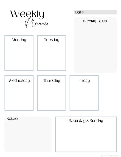 Clean Aesthetic Black and White Digital and Printable Weekly Planner | Weekly Printable Planner By  Terry Henderson Daily Planner Template Black And White, Weekly Planner Black And White, Daily Planner Black And White, Study Planner Printable Free, Black Planner, Simple Daily Planner, Planning School, Daily Work Planner, Planner Minimal