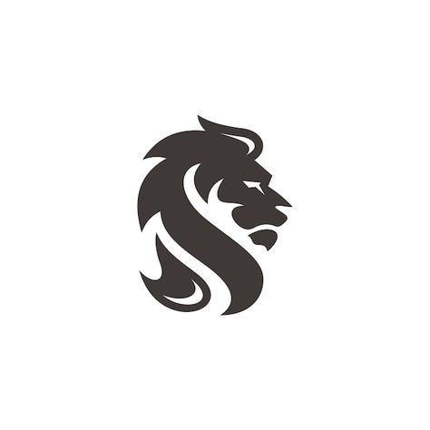 Lion Face Silhouette, Lion Icon Logo, Lion Logo Design Graphics, Lion Face Logo, Lion Vector Art, Leo Logo, Hair Silhouette, Lion Logo Design, Leon Logo