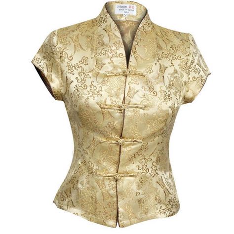 Chinese Blouse Chinese Blouse Pattern, Chinese Style Top, Chinese Blouse Outfit, Chinese Collar Blouse, Chinese Collar Shirt Woman, Chinese Top, Chinese Blouse, Moda China, Thai Silk Dresses