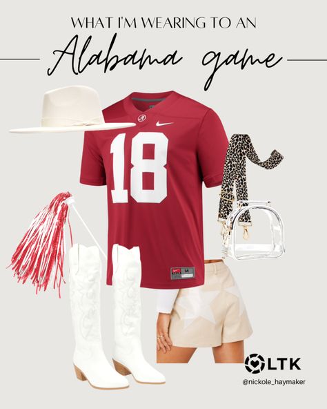 Alabama Jersey Outfit, Alabama Game Day Fits, Alabama Football Game Outfit, Alabama Pumpkin, Gameday Outfit Alabama, Alabama Outfits, Bama Gameday Outfit, Alabama Gameday Outfit, Alabama Football Game