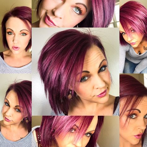 Radiant Raspberry Hair Color, Raspberry Hair Color, Raspberry Hair, Ion Color Brilliance, Magenta Hair, Red Hair Don't Care, Radiant Orchid, Burgundy Hair, Color Ideas