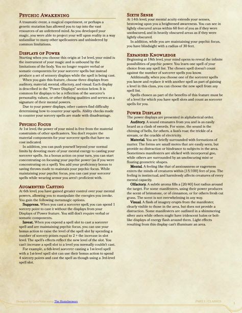 Psychic Awakening, Dnd Homebrew, D D Classes, Dnd Campaign, Dnd Classes, Dnd Ideas, Ascii Art, Dnd 5e Homebrew, Dungeons And Dragons Game