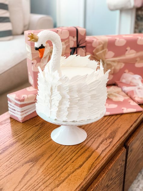 Swan Lake Party Ideas, Swan First Birthday Party, Swan Lake First Birthday Party, Swan Birthday Party Ideas, White Swan Birthday Theme, Swan Lake Birthday Cake, Swan Pool Party, Swan Lake Cake, Swan Lake Party