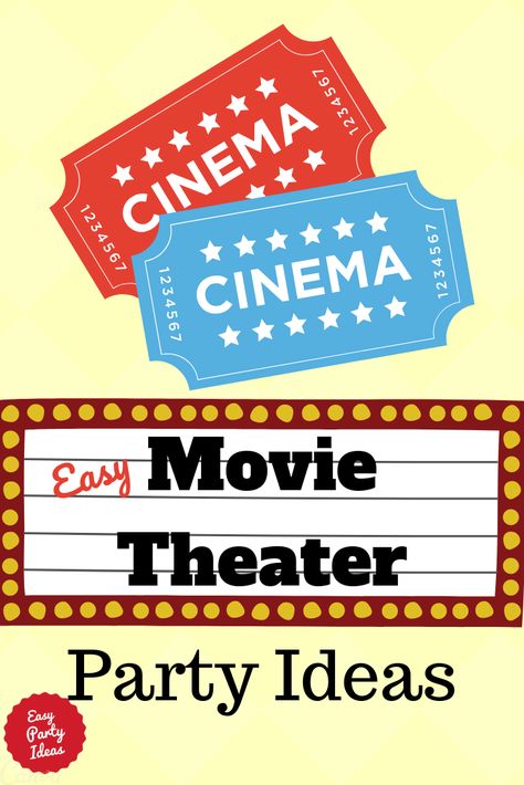 How to Host a MovieTheater Party | Easy Party Ideas and Games #movieparty #partyideas #easypartyideas Movie Day At School Ideas, Theater Party Ideas, Birthday Movie Night Ideas, Movie Theater Party Ideas, Movie Theater Party, Easy Party Ideas, Godzilla Party, Party At The Park, Theatre Party