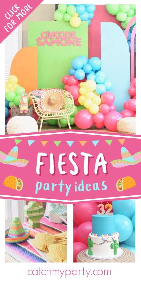 Mexican Fiesta Birthday Party, Mexican Birthday Parties, Fiesta Cake, Mexican Birthday, Fiesta Birthday Party, Girls Birthday Party Themes, Fiesta Decorations, Summer Birthday Party, Birthday Party For Teens