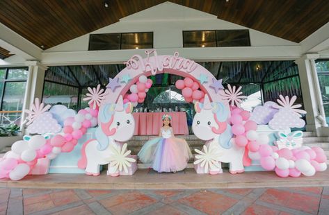 Pastel Theme Party, Baby Party Themes, 2nd Birthday Party For Girl, Unicorn Birthday Party Decorations, Unicorn Themed Birthday Party, Unicorn Birthday Cake, First Birthday Party Decorations, Unicorn Decorations, 1st Birthday Decorations