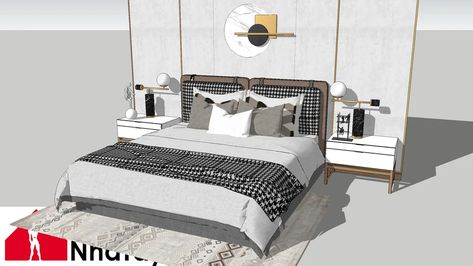 Nhatay-Combo Bed-Modern stylist (56) | 3D Warehouse Bedroom 3d Warehouse, Bed 3d Warehouse, Decor 3d Warehouse, Sketchup Warehouse, Bed Blocks, Warehouse Interior, Bed Cover Design, Furniture Details Design, Bed Modern