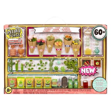 MGA's Miniverse is going Farm to Table! All new DIY Make It Mini Botanicals set includes so many flowers, farm, and plant themed pieces to make, set, display, and collect! With over 60+ pieces included in this BIG pack, make YOUR OWN flower, farm, and plant Make It Minis with all the items included. Once you've finished creating your mini items that include resin, set your replica in any UV light (like the sun) until the resin has hardened. Once it's set, you've got a collectible ready for display! Still feeling crafty? Mix and match your minis to make more MGA's Miniverse minis. The fun doesn't stop there! Your finished replica is not the only item worth collecting. The mini accessories and packaging are just as cute and collectible. From mini replica versions of plant pots, to mini produ Make It Mini Verse, Mini Things Aesthetic, Roblox Sign, Mini Verse, Flowers Farm, Rainbow Toy, Mini Stuff, Mini Accessories, Farm To Table