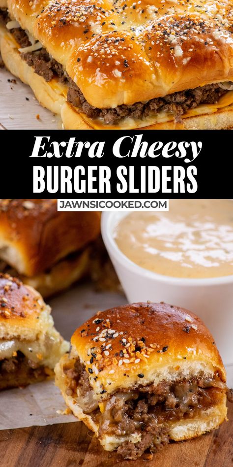 What To Make With Hamburger Buns, Bagel Buns, Easy Burger Sauce, Pretzel Bun Sliders, Sliders Recipes Hamburger, Buns Bread Machine, Hot Cross Buns Recipe Easy, Classic Cheeseburger, Ground Beef Sliders