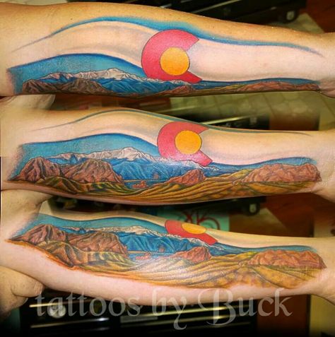 Colorado Tattoos, Garden of the gods Colorado Tattoo Ideas For Women, Colorado Tattoo Ideas, Colorado Tattoos, Colorado Tattoo, Tattoo Cool, Garden Of The Gods Colorado, Kaleidoscope Eyes, Garden Of The Gods, Awesome Tattoos