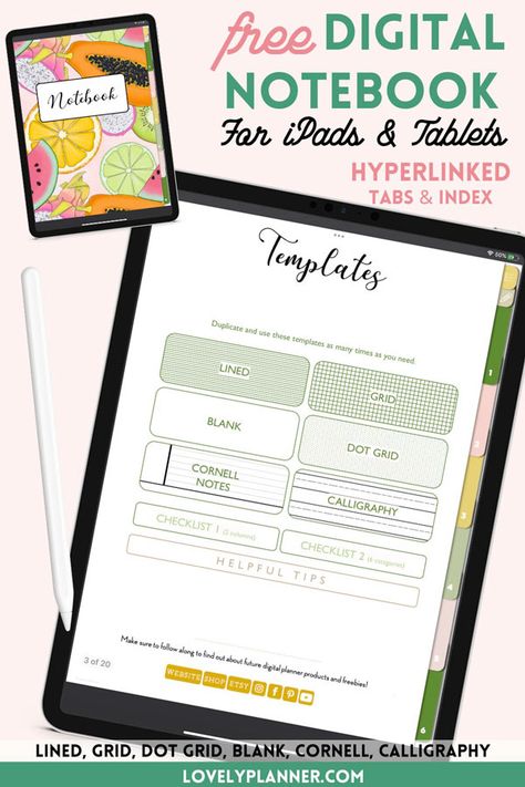 Free Hyperlinked Notebook, Hyperlinked Digital Notebook Free, Digital Notes Template Free, Free Digital Notebook Goodnotes, Free Goodnotes Notebook, Digital Notebook Free, Free Goodnotes Templates, Goodnotes 6, Digital Notes Template