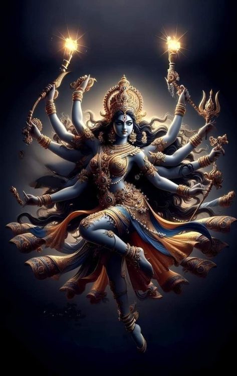 Goddess Wallpaper, Navratri Devi Images, Goddess Kali Images, Indian Goddess Kali, Mother Kali, Kali Mata, Aadi Shakti, Pictures Of Shiva, Happy Navratri Images