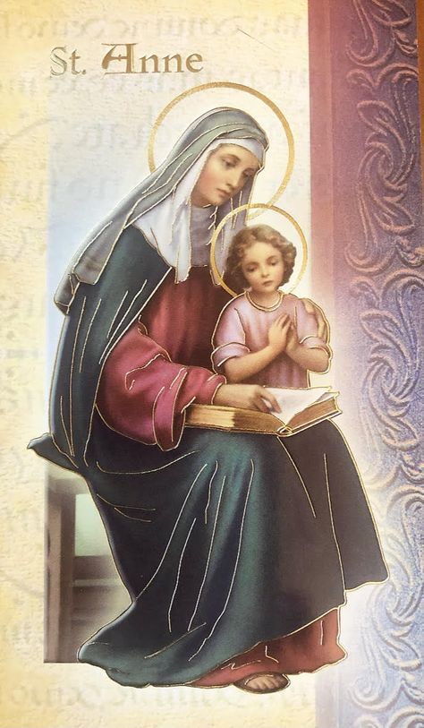 Saint Anne Tattoo, St Anne Prayer, Novena Prayers Catholic, Subject Design, Saint Agatha, Saint Anne, Mary Pictures, Virgin Mary Art, Novena Prayers