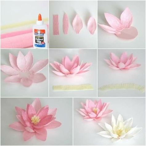 Påskeaktiviteter For Barn, Make Paper Flowers, Diy Flores, How To Make Paper Flowers, Handmade Flowers Paper, Paper Flowers Craft, Seni Origami, Paper Flower Tutorial, Make Paper