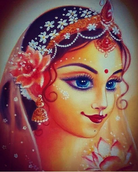 Radha Rani Drawing, Sanatan Aesthetic, Shri Radha Rani, Shree Radha, Molten Gold, Shri Radha, Radhe Krishna Wallpapers, Ayurveda Yoga, Krishna Drawing