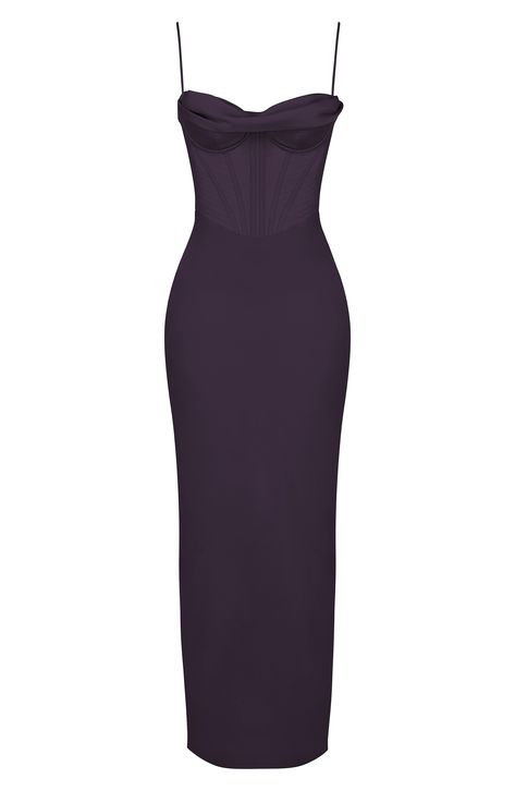 Be the highlight of every glam event in this stunning corset dress cut from silky satin in a curvaceous silhouette for an elegantly seductive look. Exclusive retailer 59 1/2" length Cowl neck Spaghetti straps Polyester/elastane Dry clean Imported House Of Cb Charmaine, Gorgeous Images, Chefs Kiss, Plum Dress, Girls Stuff, Couple Games, Girl Fits, House Of Cb, Church Decor