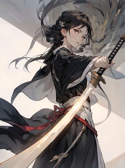 Female Samurai, Samurai Anime, Female Character Concept, Japanese Characters, Samurai Art, Concept Art Character, Model Paint, Warrior Girl, Anime Artwork Wallpaper