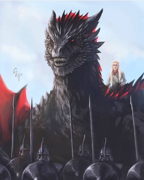 Game of Thrones Fanart on Instagram: “Artwork by @samdoesarts ° {DAENERYS TARGARYEN WEEK} "Mother of dragons, Daenerys thought. Mother of monsters. What have I unleashed upon…” Arthur Dayne, Drogon Game Of Thrones, Game Of Thrones Poster, Game Of Thrones Artwork, Game Of Thrones Dragons, Got Game Of Thrones, Got Dragons, Targaryen Art, Game Of Thrones Funny