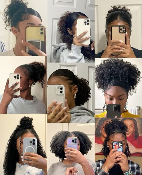 4b Updo Hairstyles, Natural Hair Pool Hairstyles, Classy Natural Hairstyles Black Women, Cute Natural Hairstyles, Mixed Curly Hair, Curly Hair Videos, Quick Natural Hair Styles, Cute Curly Hairstyles, Curly Hair Styles Easy