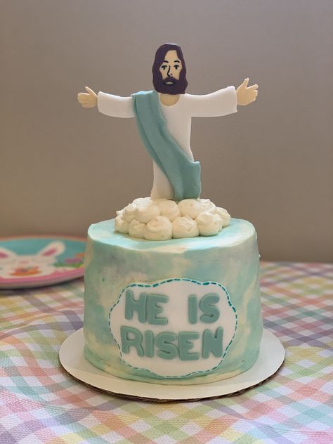 Jesus He is Risen Carrot Cake with Cream Cheese Frosting Jesus Cake Ideas, Jesus Cake, Christian Cakes, Bible Cartoon, Carrot Cake With Cream Cheese, Cake With Cream Cheese Frosting, Easter Cake, Party Appetizers, With Cream Cheese Frosting