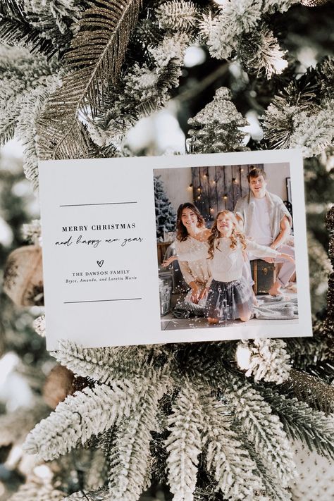 Xmas Postcard, Modern Christmas Card, Modern Christmas Cards, Photo Christmas Card, Christmas Postcards, Family Christmas Cards, Christmas Invitations, Happy Holiday, Christmas Postcard