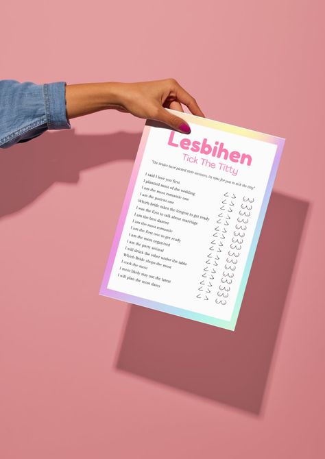 DIY Lesbihen Digital Bachelorette game, Lesbian Bachelorette Games, Hen's Night, Editable, She Said Game, Bachelorette Party, download Canva Lesbian Bachelorette, Game Bachelorette Party, Bachelor Party Games, Bachelorette Game, Bachelorette Bachelor Party, Hens Party, Bachelorette Games, Hens Night, Gay Wedding