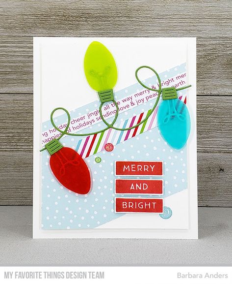 Stamps: Merry and Bright Die-namics: Christmas Lights, Phrase Builder Barbara Anders #mfstamps Wednesday Sketch, Paper Crafting Projects, Green Cards, Sketch Challenge, Piece Of Paper, Specialty Paper, Christmas Tags, Card Sketches, Card Kit