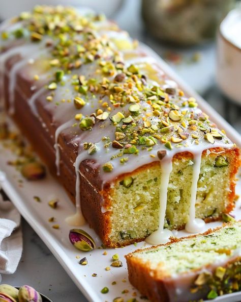 Pistachio Lemon Breakfast Bread, Lemon Breakfast, Breakfast Bread, Breakfast Breads, Cake Cookies, Pistachio, Cake Recipes, Pastry, Lemon