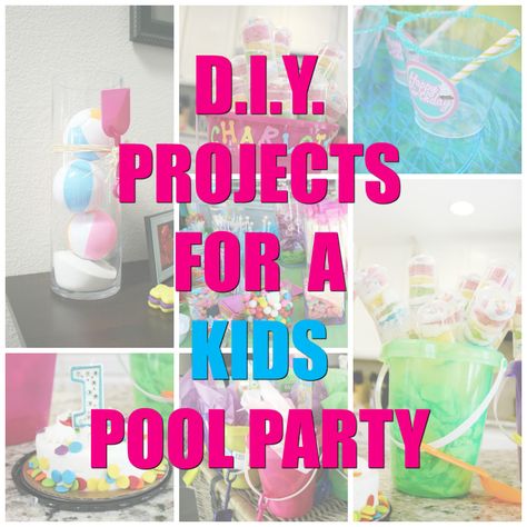 Diy Pool Party Decorations, Diy Pool Party Ideas, Healthy Kids Party Food, Pool Party Diy, Party Collage, Swimming Pool Decorations, Pool Party Ideas, Pool Party Food, Party Decorations Kids