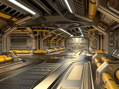 ArtStation - SCI-FI MODULAR CORRIDOR - Available for purchase, Mykola Holyutyak Cassette Punk, Sci Fi Hallway, Sci Fi Floor, Scifi Corridor, Space Station Interior, Scifi Interior, Spaceship Interior, Sci Fi Spaceships, Sci Fi Design