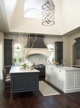 houzz gray painted cabinets | traditional kitchen 25 Glamorous Gray Kitchens Double Kitchen, Kitchen Transitional, Mobile Kitchen, Gray And White Kitchen, Gray Cabinets, Gorgeous Kitchens, Grey Kitchens, Elegant Interiors, Kitchen Decoration