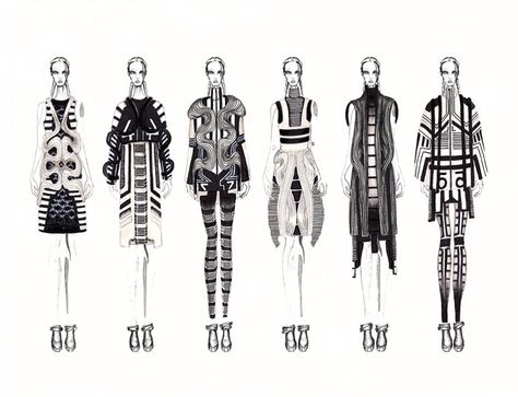 Fashion Line Up Illustration, Silhouette Mode, Fashion Student, Illustration Techniques, Fashion Design Sketchbook, Fashion Design Portfolio, Fashion Sketchbook, Fashion Illustration Sketches, Fashion Figures